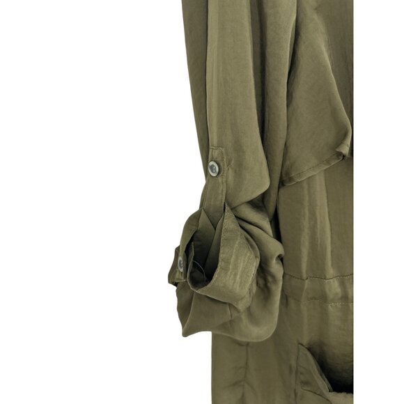 Lane Bryant Womens Olive Green Full Zip Utility Jacket Size 14/16 - Picture 5 of 9